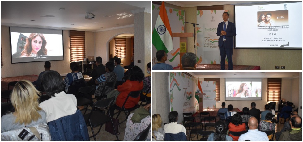 Embassy of India, Baku screened Ki & Ka Bollywood movie with English subtitles in the Embassy on